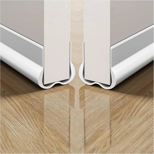 1 Pcs Door Draft Stopper, 93cm Long PVC with Double Chambers, Soundproof & Weather Seal for Gaps 0.2-1.5cm, 4 Colors