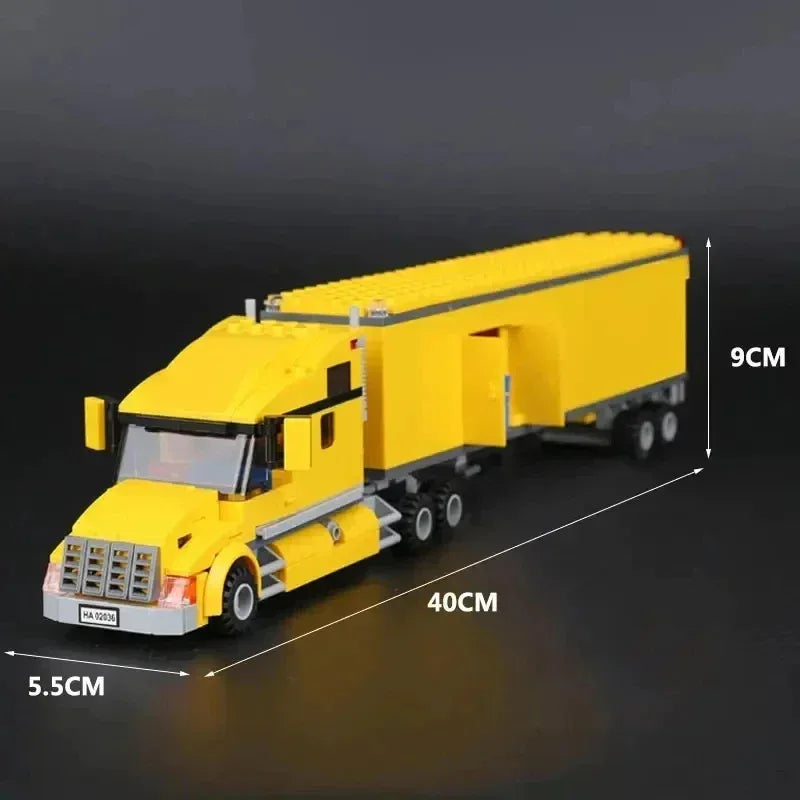 Technical Yellow Delivery Transporter Truck‌‌ 60440 Building Blocks Brick Figures Set Vehicle Model Children Toys Kids Gifts