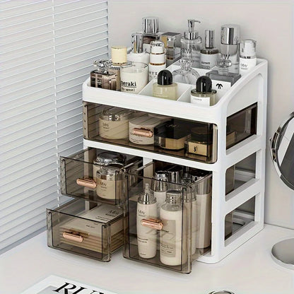 Cosmetics Storage Box  Large Capacity Dust-proof Skincare Product Display Rack,