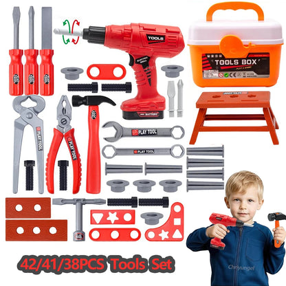 Kids Tool Set Toys 38/41/42 PCS Pretend Play Repair Construction