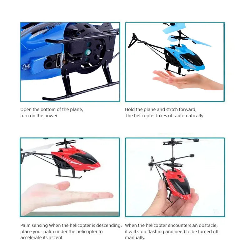 Rechargeable Mini RC Drone Remote Safe Fall-resistant RC Helicopters Drone Children Toys with Different Patterns