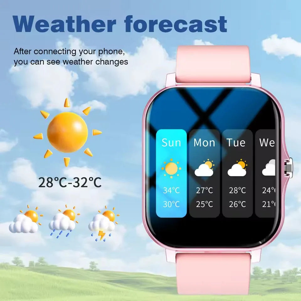 Men Women Smart Watch 1.83'' Waterproof Fitness Sports Watch Answer Call Sleep Sport Pedometer Information Alerts Smartwatch New