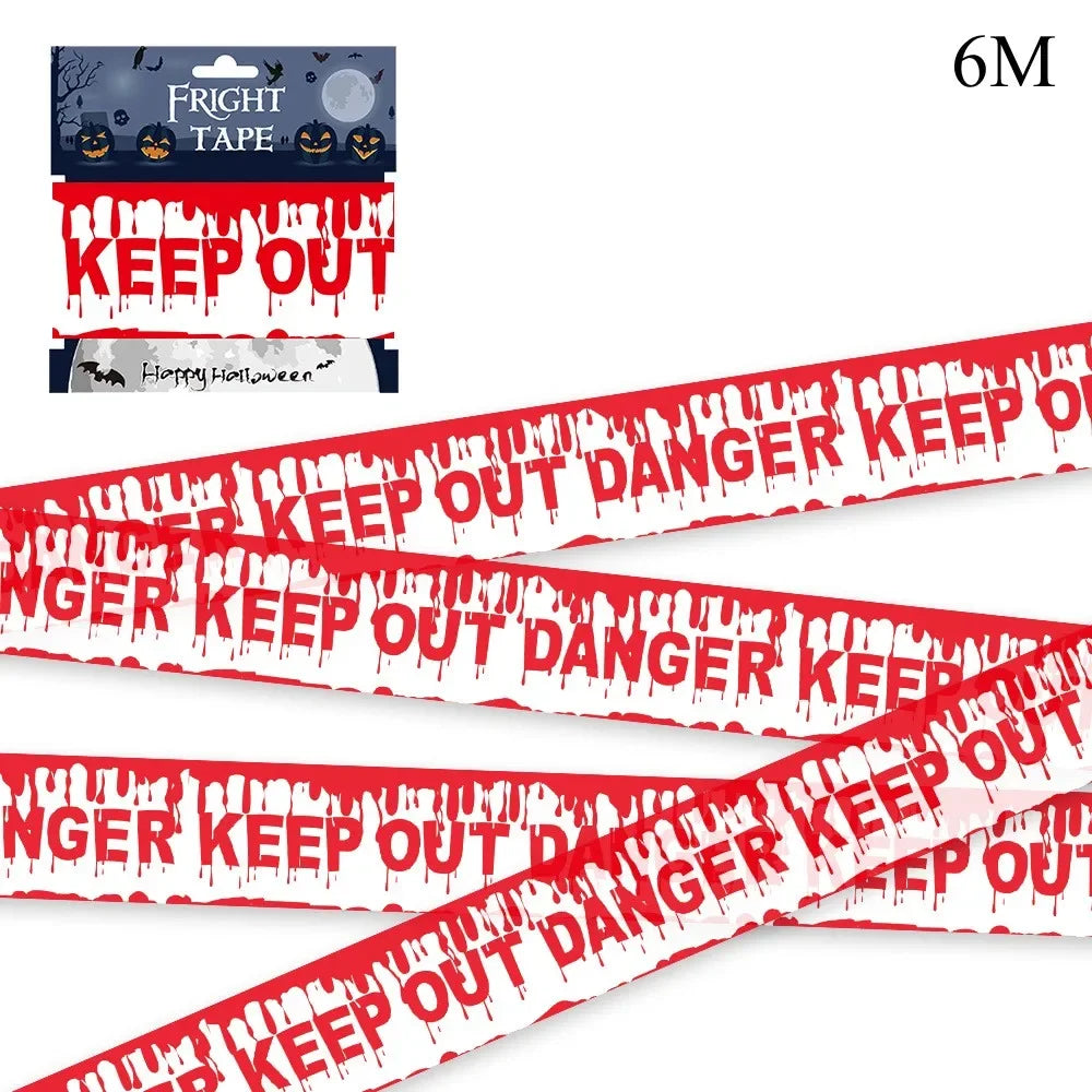 Halloween Party Decoration Warning Tape Scary Caution Tape Roll
