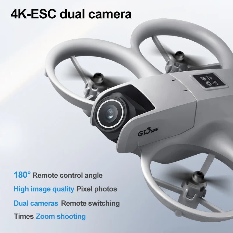 GT3 Mini Drone 8K Profesional HD Camera Obstacle Avoidance FPV Quadcopter With 180° Adjustable Camera RC Dron For Children Toys