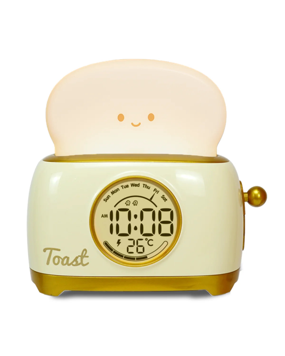 Kid Alarm Clock LED Night Light Digital Clock Children's Sleep Trainier ,Temperature Display