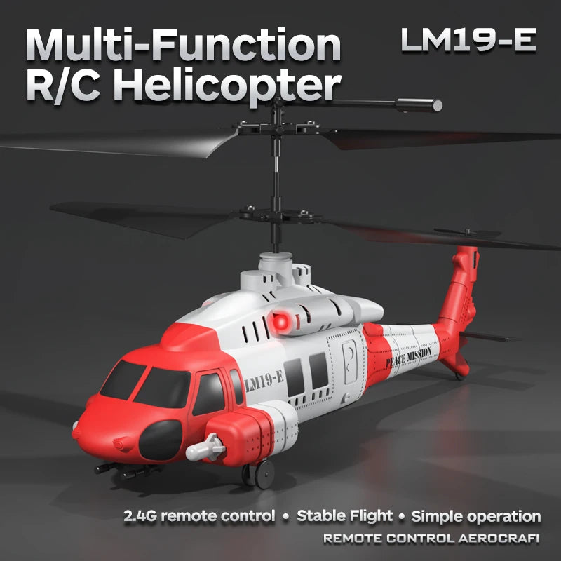 2026 New LM19-E Black Hawk 3.5-way helicopter with projectile, fixed altitude, 3-speed, high-low speed, children's Aldult RC