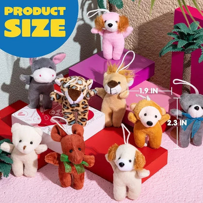JOYFY 24 Pcs Mini Animal Plush 3 Stuffed Animal Bulk for Birthday Party Favors Presents Pinata Fillers Party Supplies