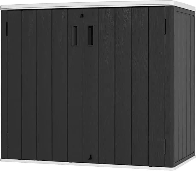 Mrosaa Large Outdoor Storage Box,Resin Sheds&Outdoor Storage Waterproof/Lockable,Outdoor Storage Cabinets