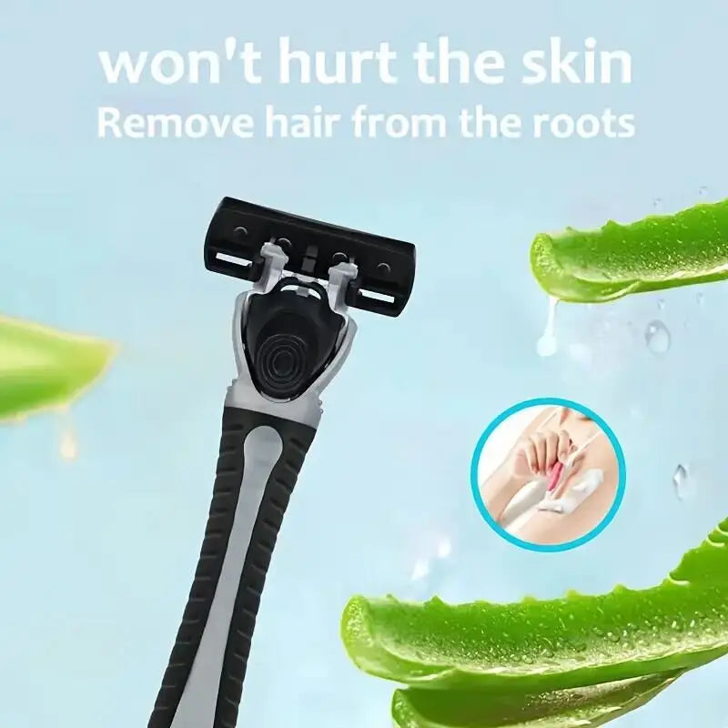 Premium Stainless Steel Safety Razor with Replaceable Blades - Smooth and Comfortable Shave for Men and Women