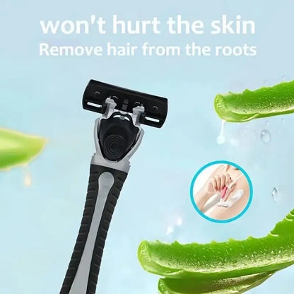 Premium Stainless Steel Safety Razor with Replaceable Blades - Smooth and Comfortable Shave for Men and Women