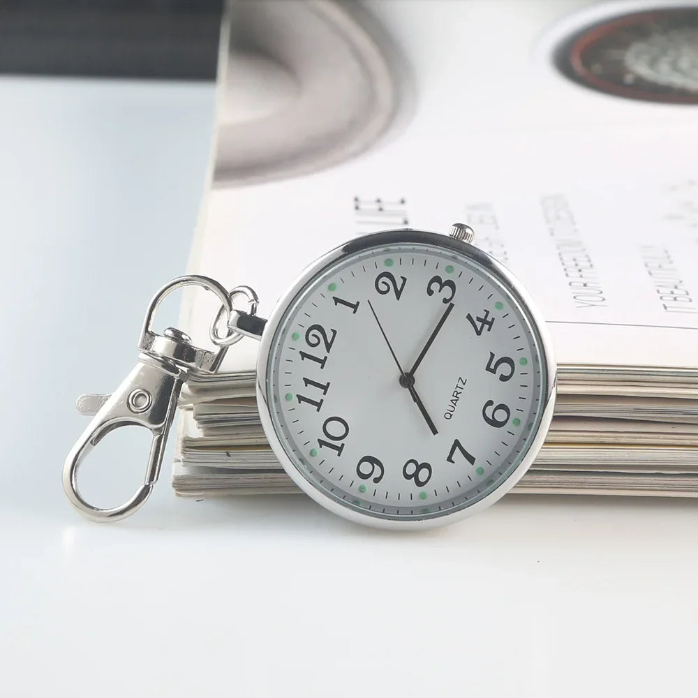 Quartz Pocket Watch Keychain Pendant Chest Watch