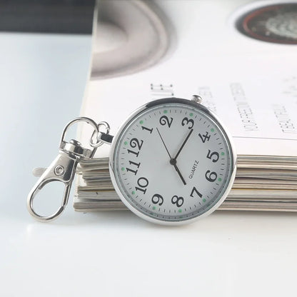 Quartz Pocket Watch Keychain Pendant Chest Watch