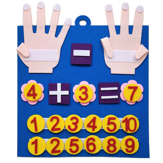 Toddler Montessori Toys Felt Finger Numbers Math Toy Children Counting Early Education Learning Game
