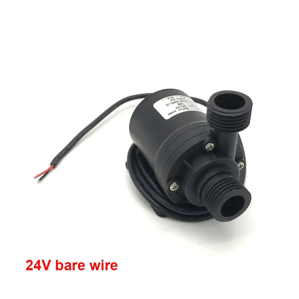 Ultra-quiet 800L/H 5M DC 12V 24V Home Portable Brushless Motor Submersible Water Pump for Cooling System Fountains