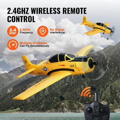 SucceBuy RC Plane 2.4G 4CH Remote Control Airplane with 6-Axis Gyro Stabilizer Aircraft Toy RC Glider for Kids Beginners Gifts