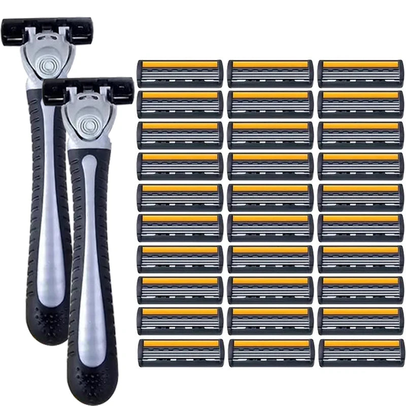 Premium Stainless Steel Safety Razor with Replaceable Blades - Smooth and Comfortable Shave for Men and Women
