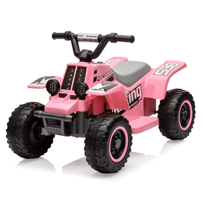 6V Kids Ride-on ATV, Rechargeable Battery-Powered Toy Car with Forward/Reverse, 1.5 MPH, 55 Lbs Weight Capacity, for Ages 3 +
