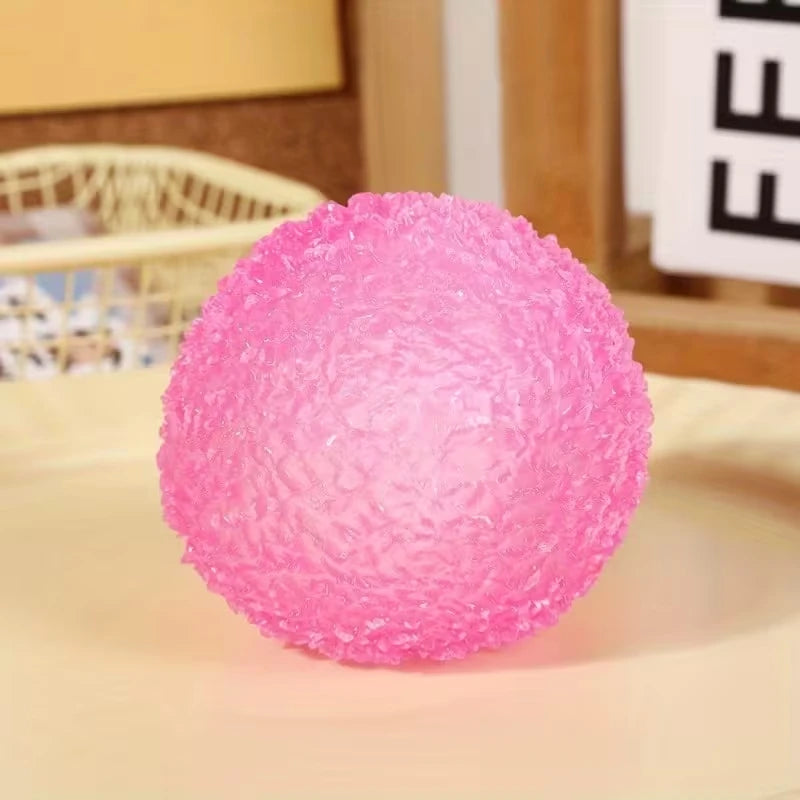 1Pc Squishy Multicolor Texture Ice Ball Squeeze Toy for Kids Soft Pinch Sensory Toys,Party Favors Gifts.