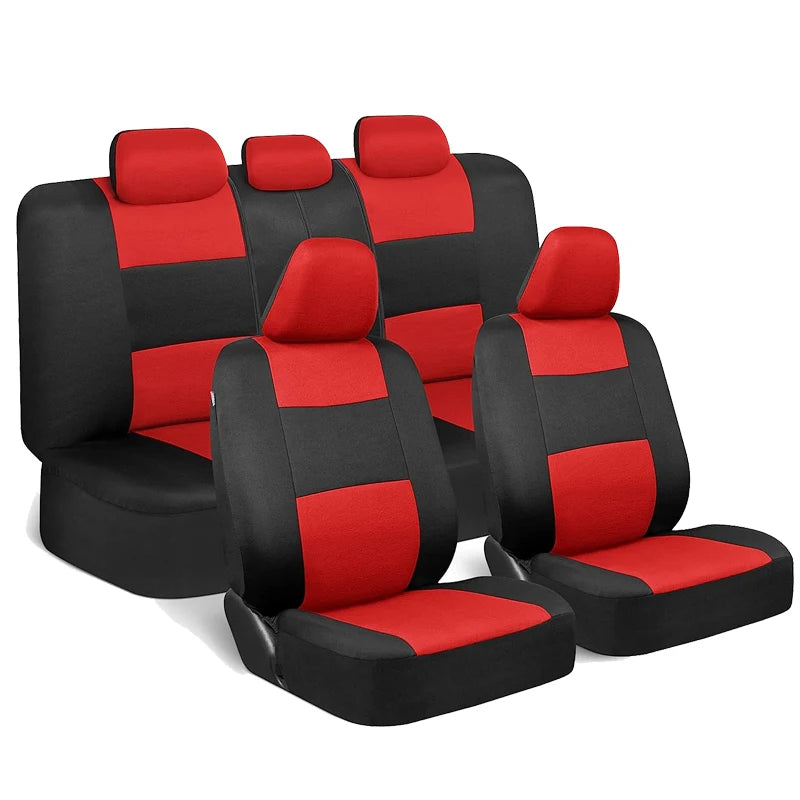 Universal Car Seat Covers Full Set Fit For Most Car SUV Truck Accessories Interior Rear Seat Can Split With 40/60 50/50 60/40