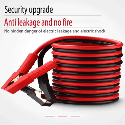 4-meter Fully Enclosed Car Battery Jumper Wire, Pure Copper Connection Wire, Thickened Jumper Wire