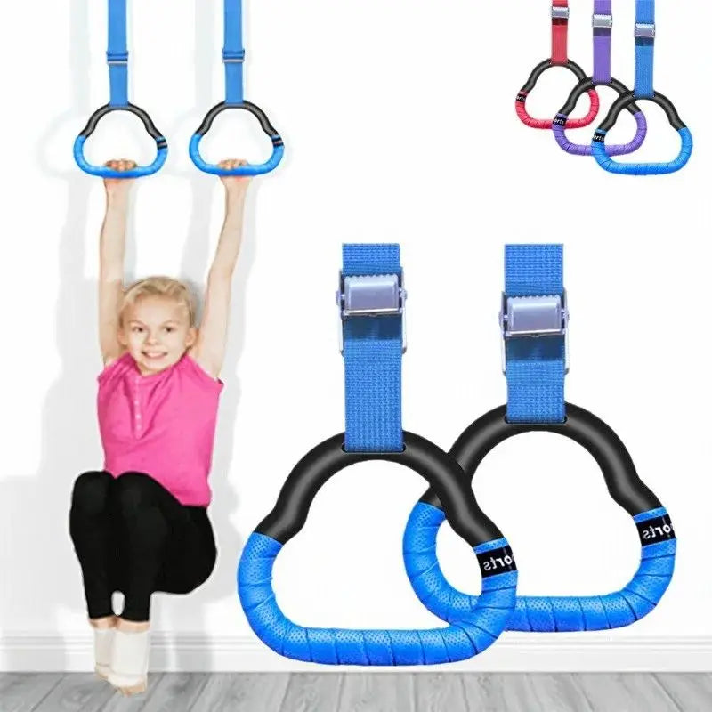 Rings Toys Gymnastics Rings Children's Sports Toys Anti-Slip Straps Adjustable