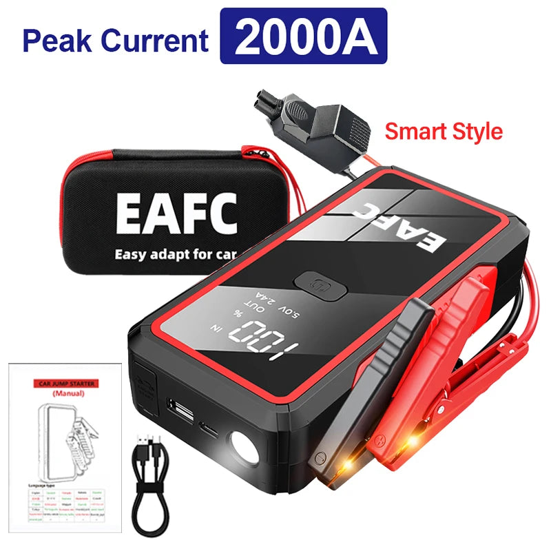 Car Jump Starter 2000A/1200A/600A Car Battery Starter Portable Power Bank Charger 12V