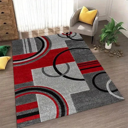 Nordic Area Rug, Abstract Non-Slip Washable Geometric Carpet,Living Room Bedroom Apartment Office Home
