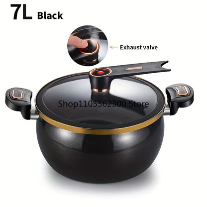 Home Use Multi-Functional Large Capacity 1.85 Gallon 10.24 Inch Non-Stick Pot Suitable for Induction Cooker And Gas Stove
