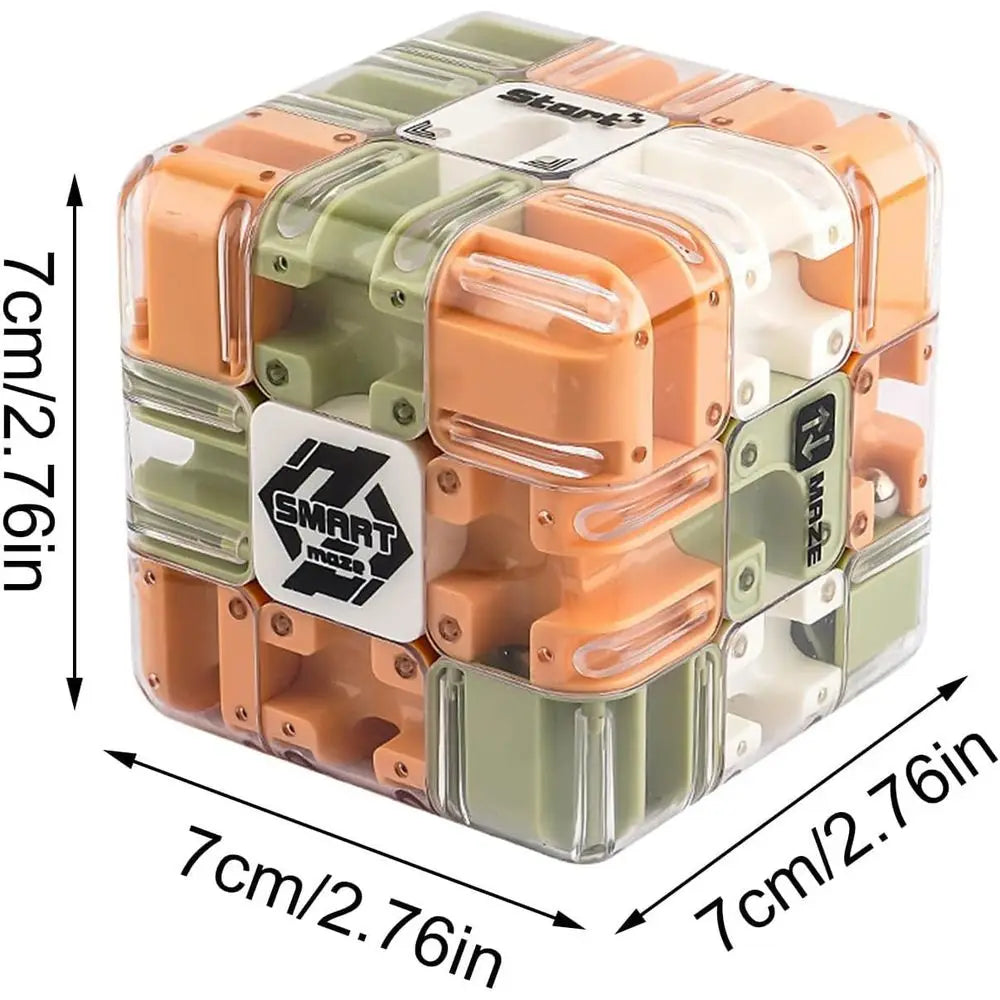 Large 3D Labyrinth Cube Puzzle, 3D Puzzles Maze Cube Ball Puzzle, Spatial AwarenBrain Training Toy or StrRelie & Logic Developme