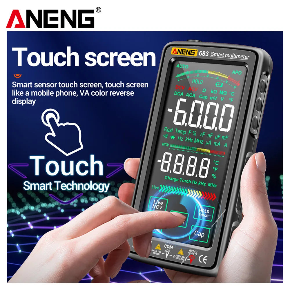 ANENG 683 Smart Multimeter Rechargeable High-end Touch 6000 Counts AC/DC Voltage Tester