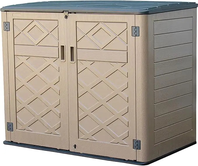 Mrosaa Large Outdoor Storage Box,Resin Sheds&Outdoor Storage Waterproof/Lockable,Outdoor Storage Cabinets