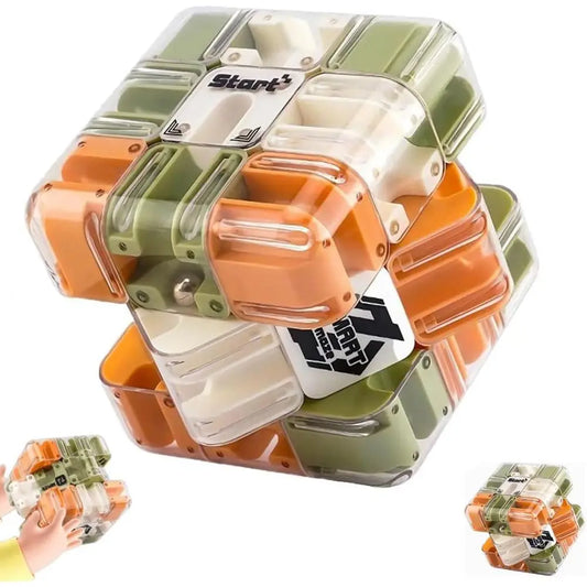 Large 3D Labyrinth Cube Puzzle, 3D Puzzles Maze Cube Ball Puzzle, Spatial AwarenBrain Training Toy or StrRelie & Logic Developme