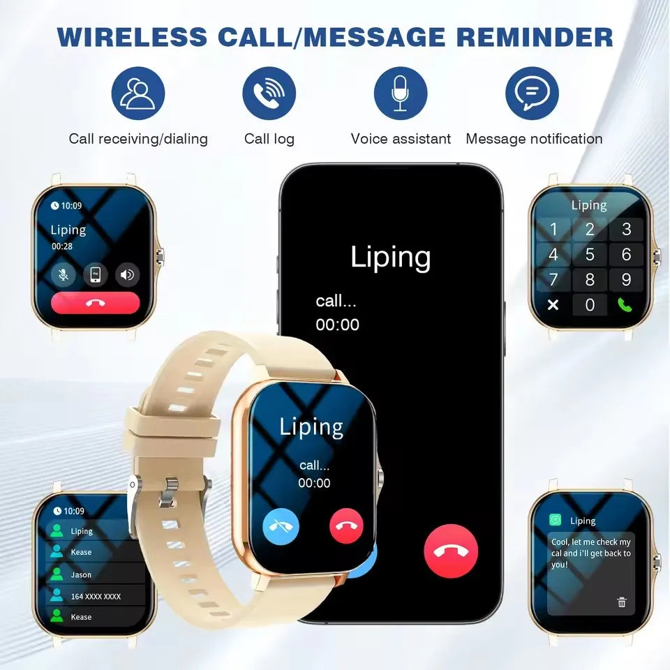 Men Women Smart Watch 1.83'' Waterproof Fitness Sports Watch Answer Call Sleep Sport Pedometer Information Alerts Smartwatch New