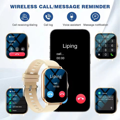 Men Women Smart Watch 1.83'' Waterproof Fitness Sports Watch Answer Call Sleep Sport Pedometer Information Alerts Smartwatch New