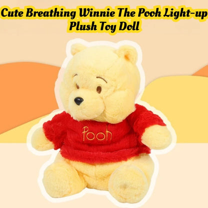 Cartoon Cute Breathing Winnie The Pooh Light-up Plush Toy Soothing Music Sleeping Companion Doll Toy Children's Companion Gift