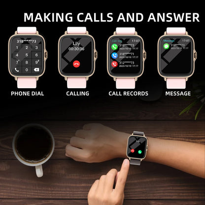 1.83'' Smart Watch with Message Answer Call Sleep Monitoring Sports Pedometer For iPhone Android