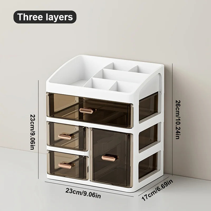 Cosmetics Storage Box  Large Capacity Dust-proof Skincare Product Display Rack,