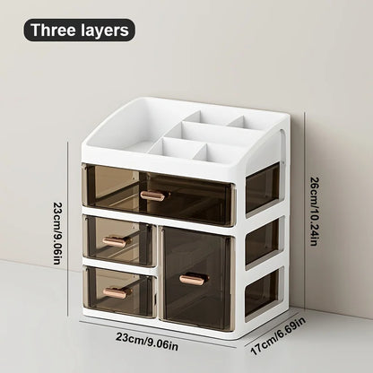 Cosmetics Storage Box  Large Capacity Dust-proof Skincare Product Display Rack,