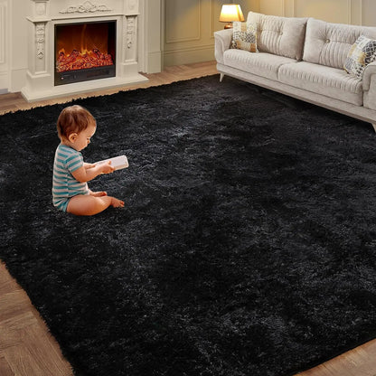 VIKAMA Tie-Dye Plush Carpet Living Room Decoration Soft Fluffy Home Mat 
Non-Slip Blanket