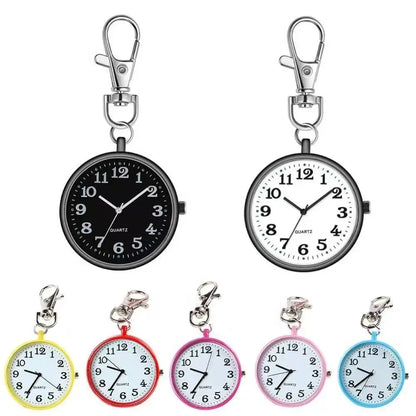 Quartz Pocket Watch Keychain Pendant Chest Watch