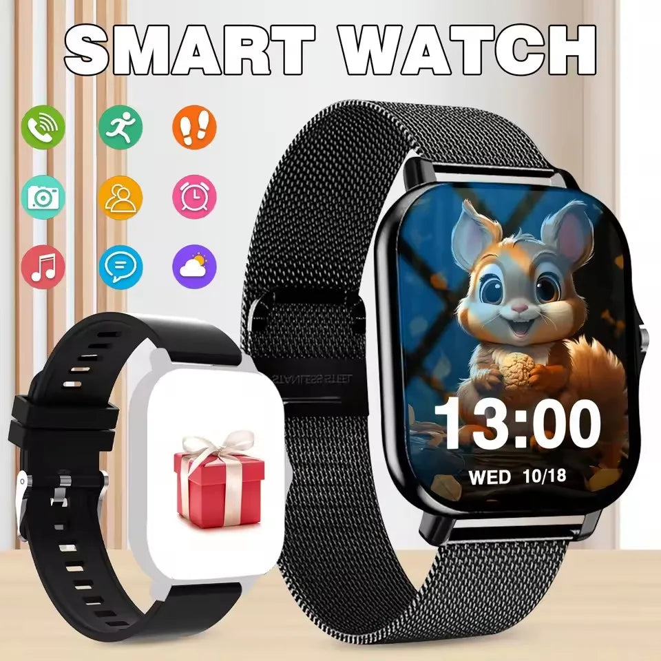 Men Women Smart Watch 1.83'' Waterproof Fitness Sports Watch Answer Call Sleep Sport Pedometer Information Alerts Smartwatch New