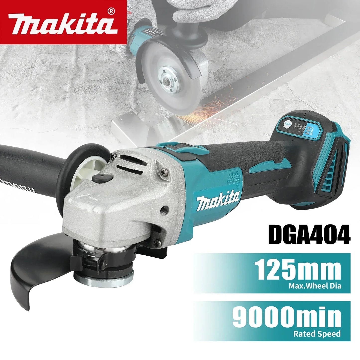 Makita DTW300 + DGA404 Combo: 18V, 580Nm Impact Wrench (3800RPM), 680W Angle Grinder