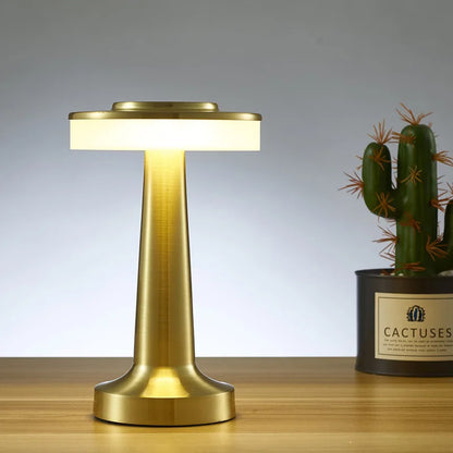 UFO Table Lamp Metal Touch Decor for Bar Coffee Table Restaurant Decoration Light Desk LED Rechargeable Night Lights Bedroom