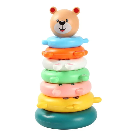 New Baby Toys 0-12 Montns Puzzle Pyramid Tower Cup Stacking Toys Montessori Educational Toy