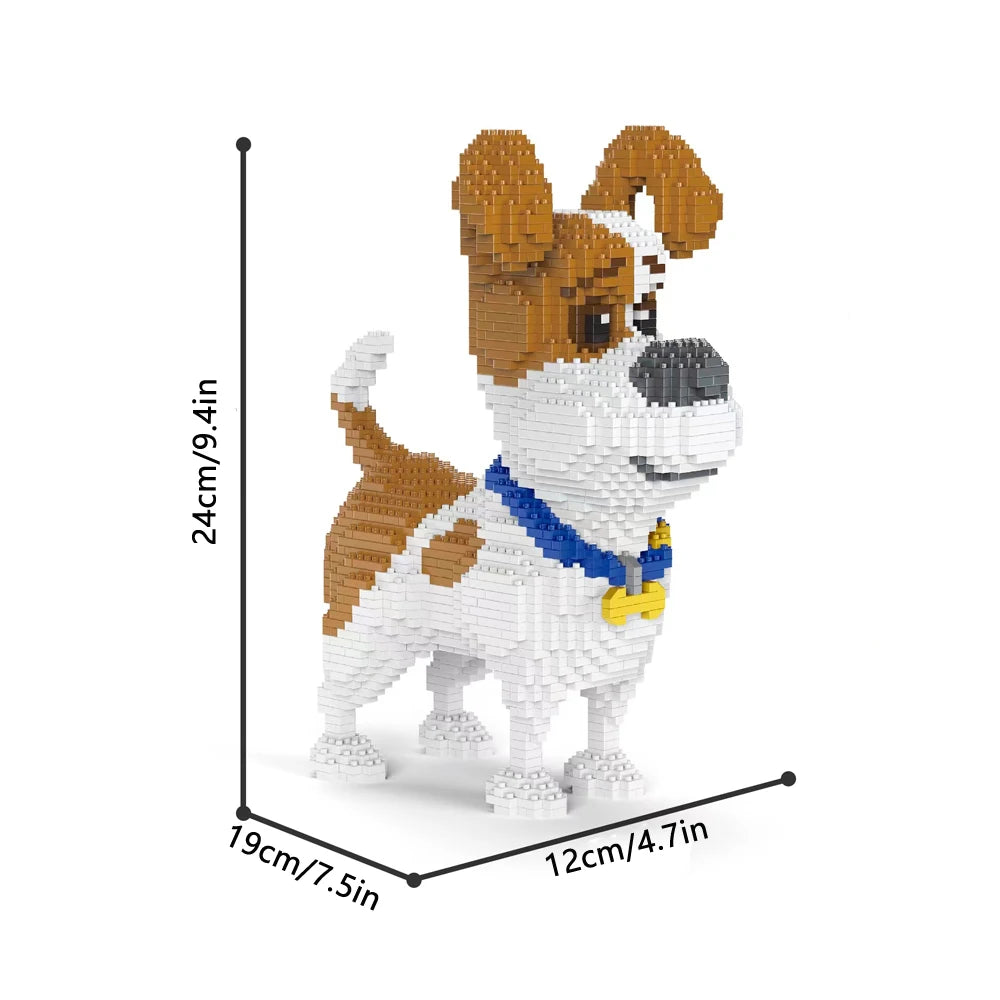 KNEW BUILT Dachshund Dogs Model Micro Mini Building Blocks: