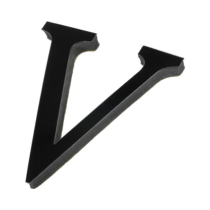 10cm 26 Letters 3D Mirror Acrylic Wall Art Sticker Black Self-Adhesive