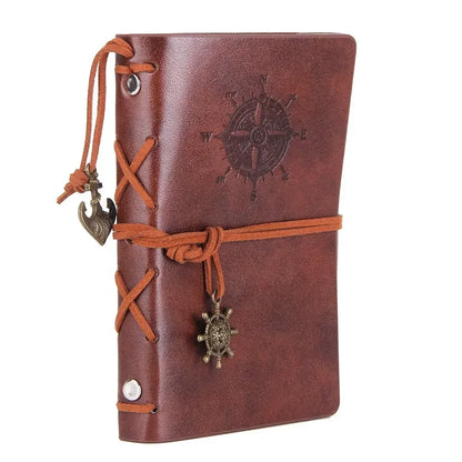 Retro Notebooks & Journals Agenda Binder Sketch Book Leather Soft Cover 14x10cm Replaceable Kraft Paper Inner Korean Stationery