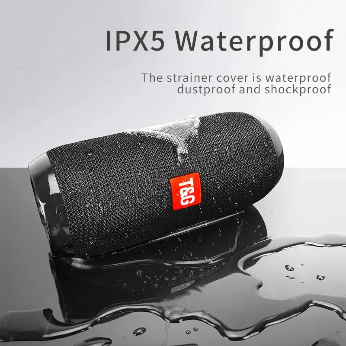 Portable Bluetooth Speaker Wireless , Ipx4 Waterproof Bluetooth 5.0 TWS MP3 Player Paring Aux & Tf-Card Input for Home  Outdoor