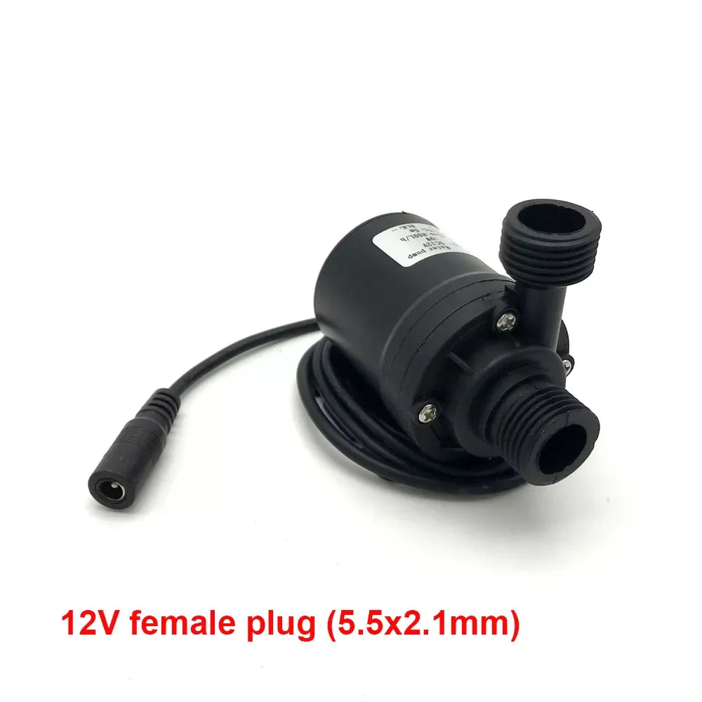 Ultra-quiet 800L/H 5M DC 12V 24V Home Portable Brushless Motor Submersible Water Pump for Cooling System Fountains