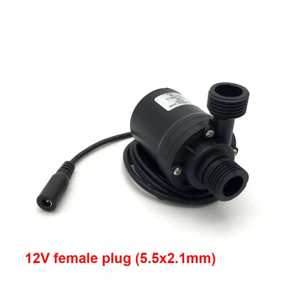 Ultra-quiet 800L/H 5M DC 12V 24V Home Portable Brushless Motor Submersible Water Pump for Cooling System Fountains